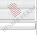 beyaz pileli düz zebra perde