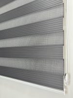 Gri Pileli Zebra Perde Ev&Ofis Perdesi Aluminyum Sistem - Görsel 3
