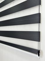 Antrasit Pileli Zebra Perde