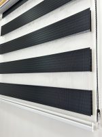 Siyah Pileli Zebra Perde Ev&Ofis Perdesi Aluminyum Sistem